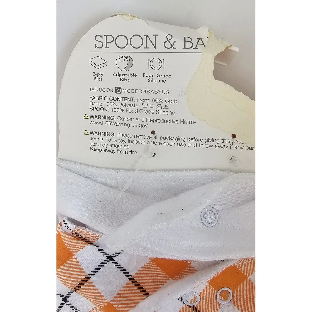 Lila and Jack My First Halloween Pumpkin Bandana Bib & Spoon Set 4 Piece Set NWT